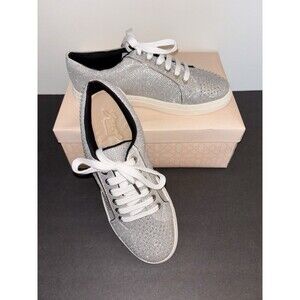 Jewel Badgley Mischka Ryan Silver Sneakers Size 8.5